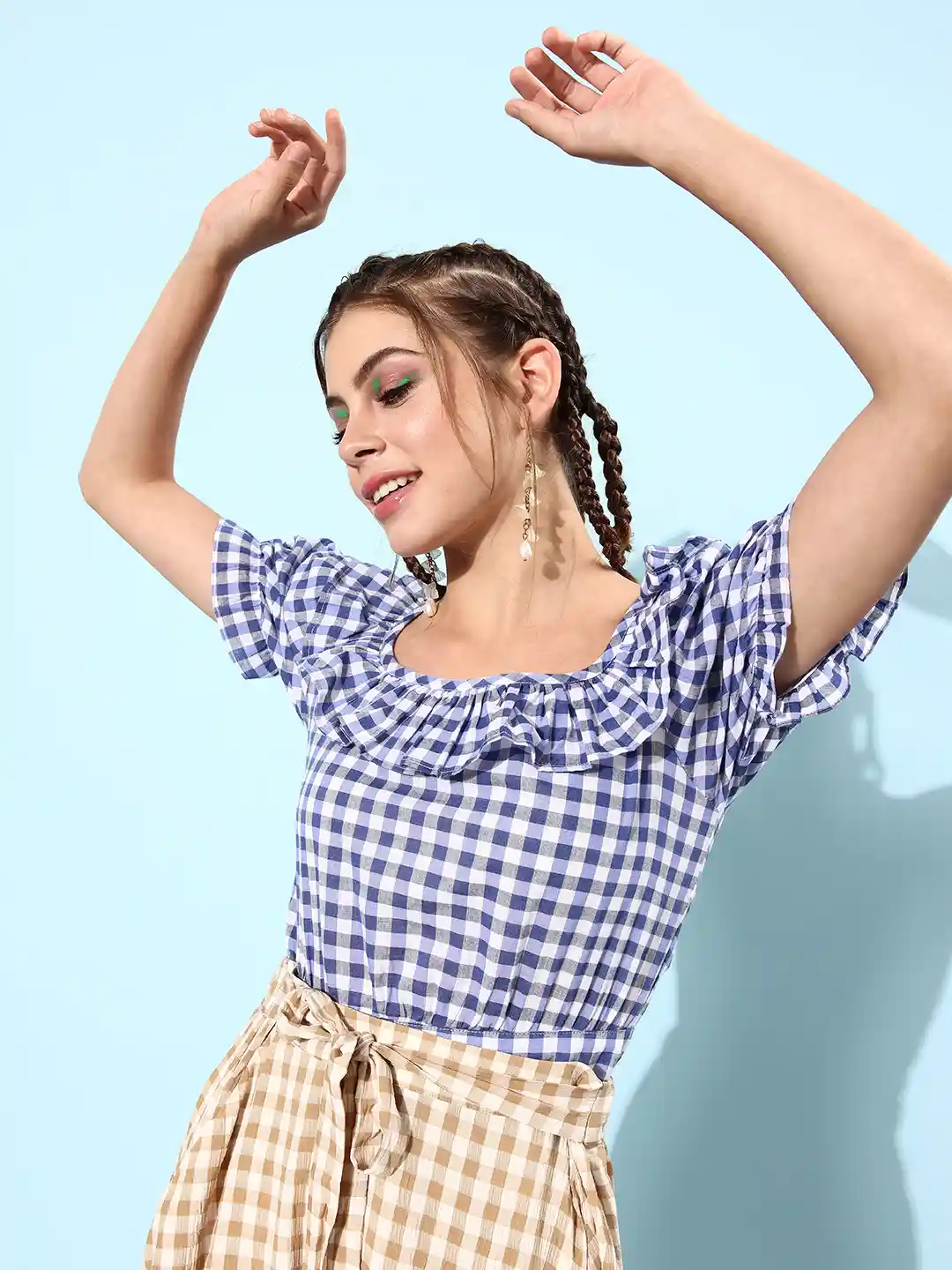 andmary Hannah check tops