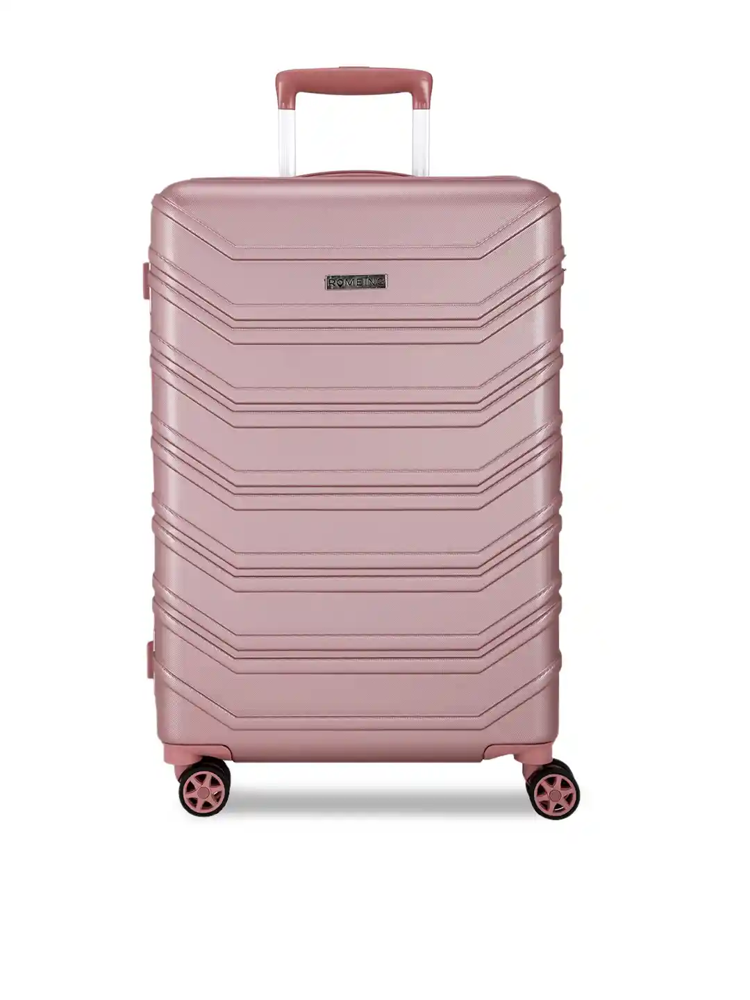ROMEING Monopoli Rose Gold-Colored Textured Polycarbonate Medium Trolley  Suitcase