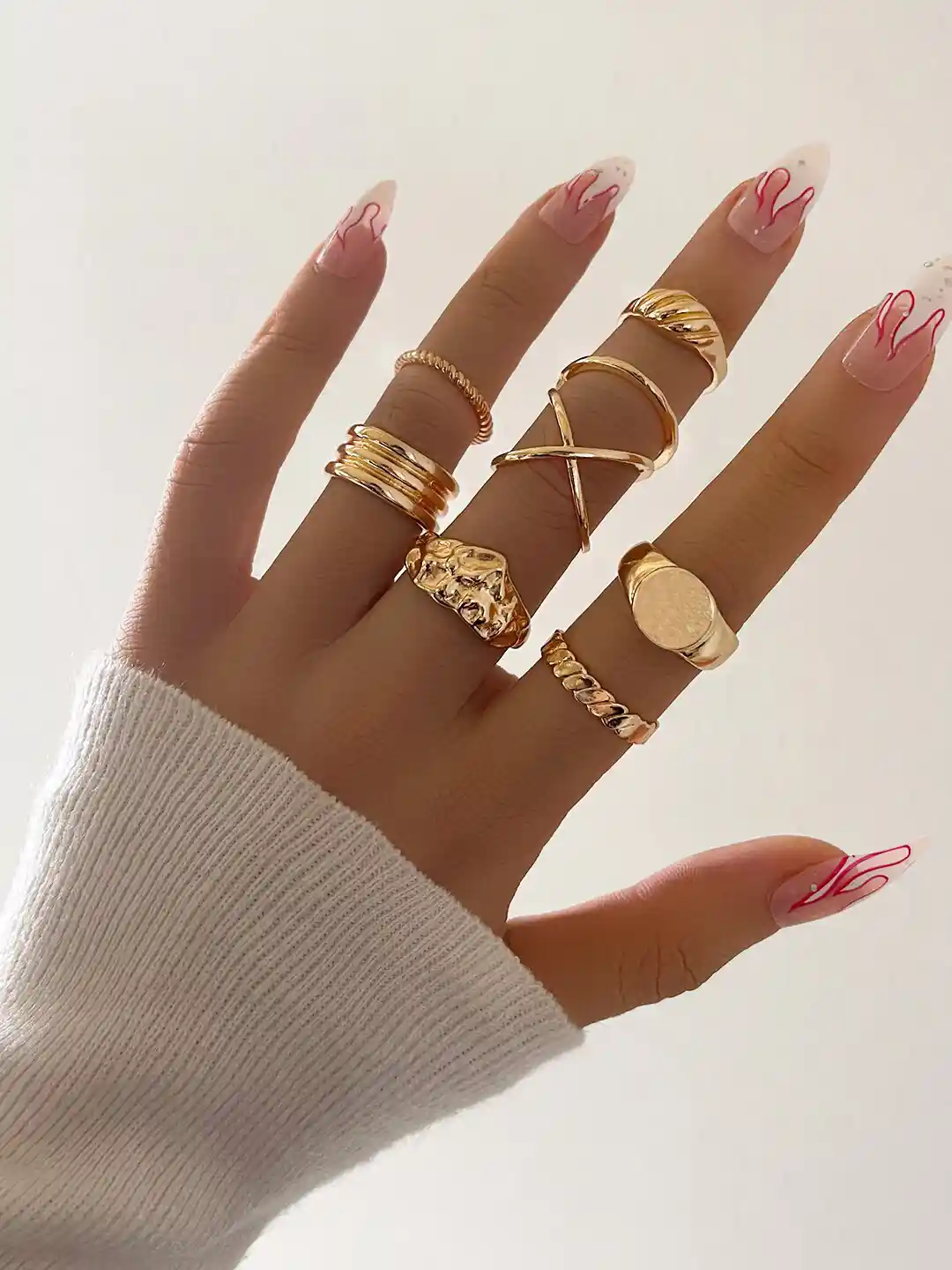 Buy Shining Diva Fashion Set Of Gold-Plated Crystal Stone