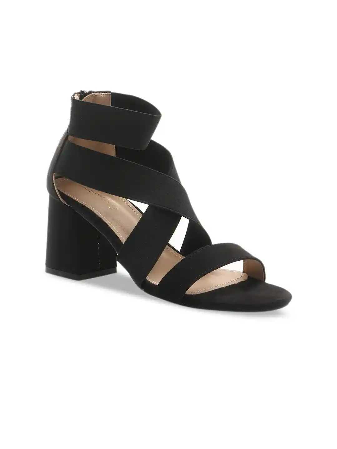 Buy London Rag Black Strappy Block Heel Sandals Heels for Women