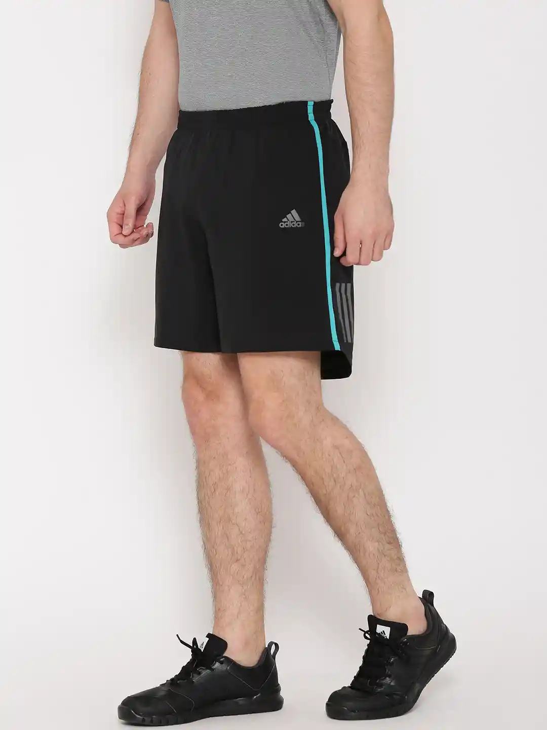 Buy ADIDAS Men Black Response Solid Running Shorts Shorts for - Main Image