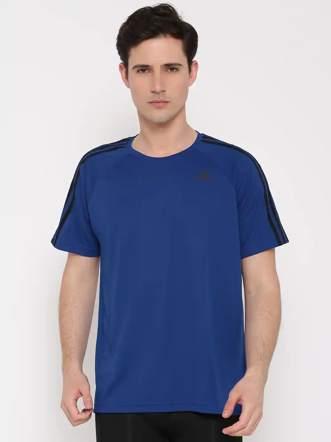 Buy ADIDAS Men Blue Design Move Solid Round Neck Training T