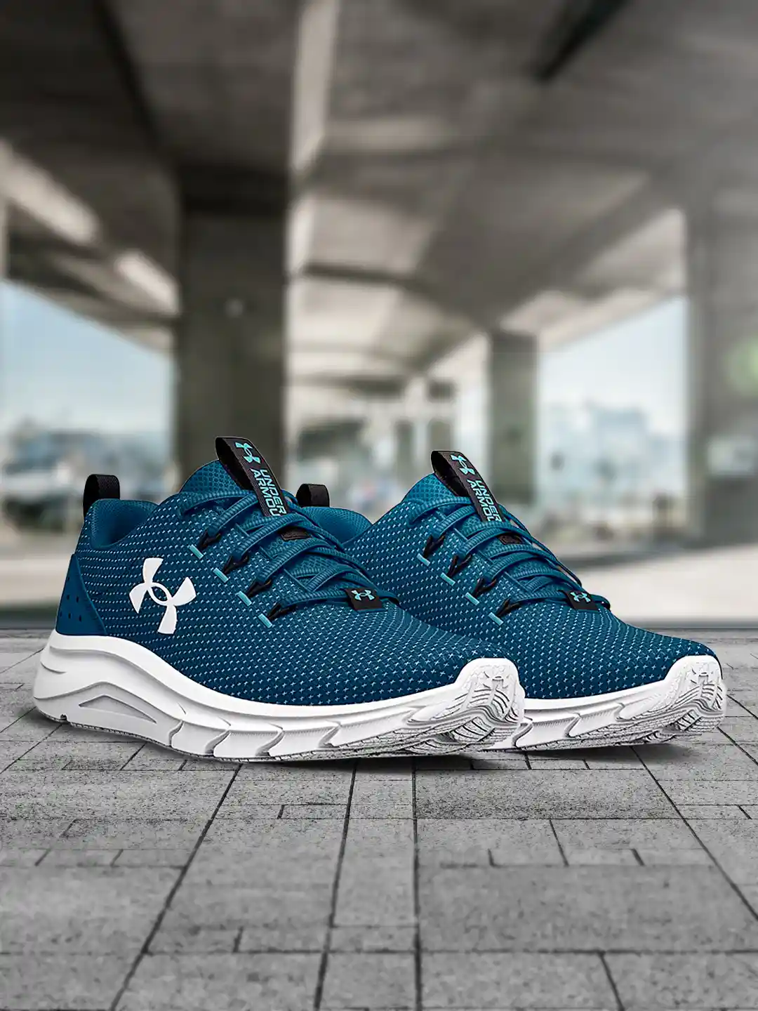 Buy UNDER ARMOUR Men Blue Woven Design UA Phade RN Running Shoes