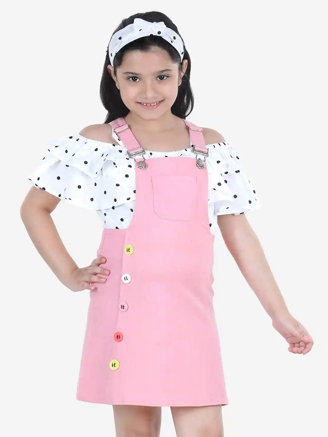 Naughty Ninos Pink Pinafore Dress
