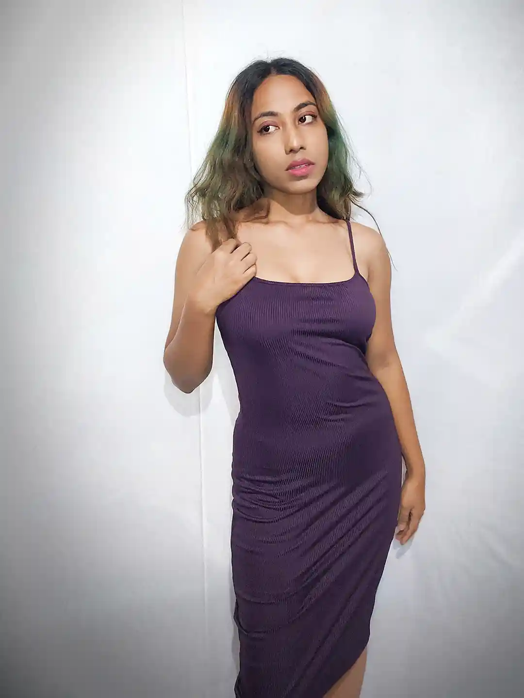 Buy Tokyo Talkies Violet Bodycon Midi Slip Dress Dresses for