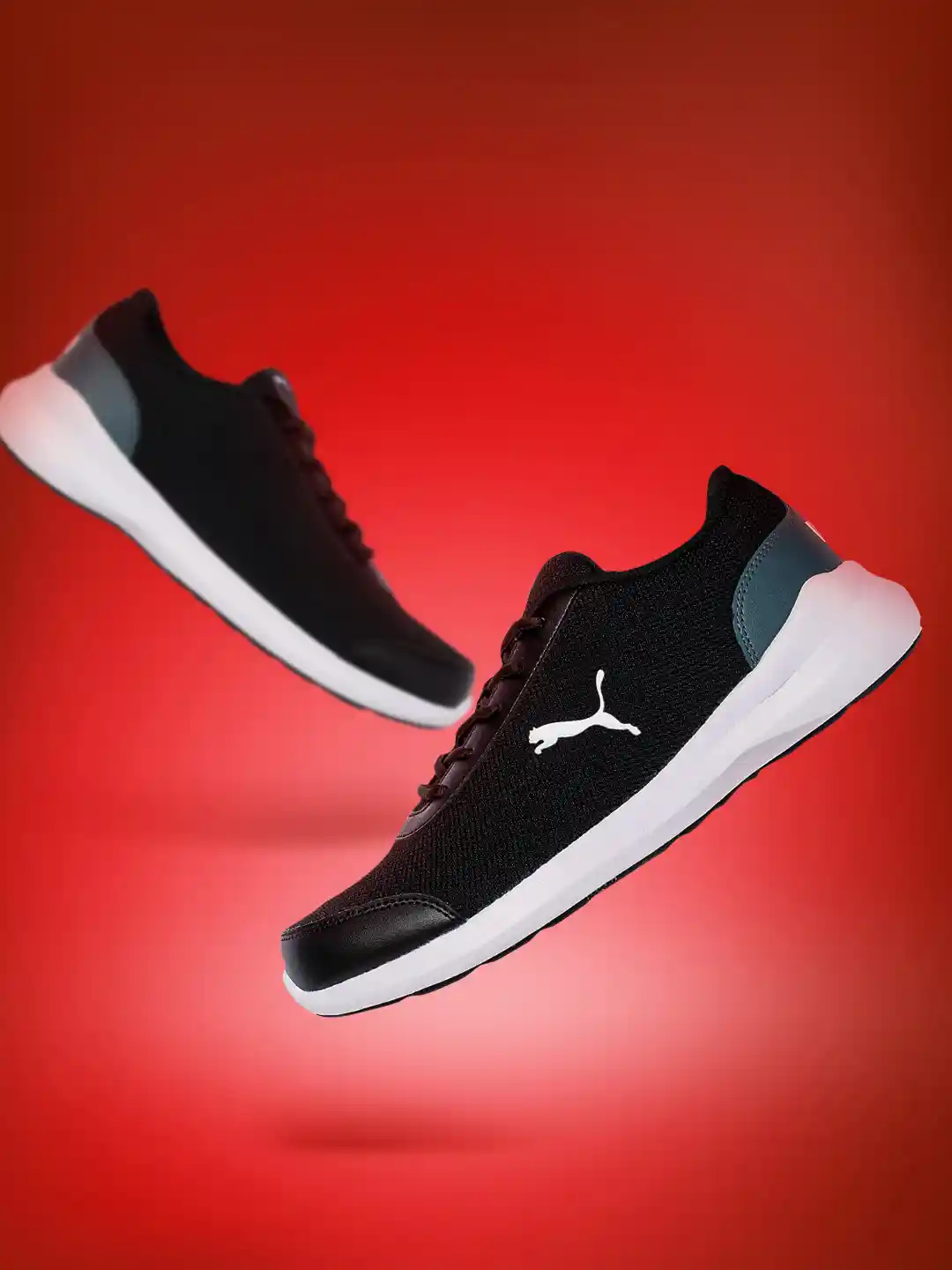 Puma Men Black Solid Forza Running Shoes