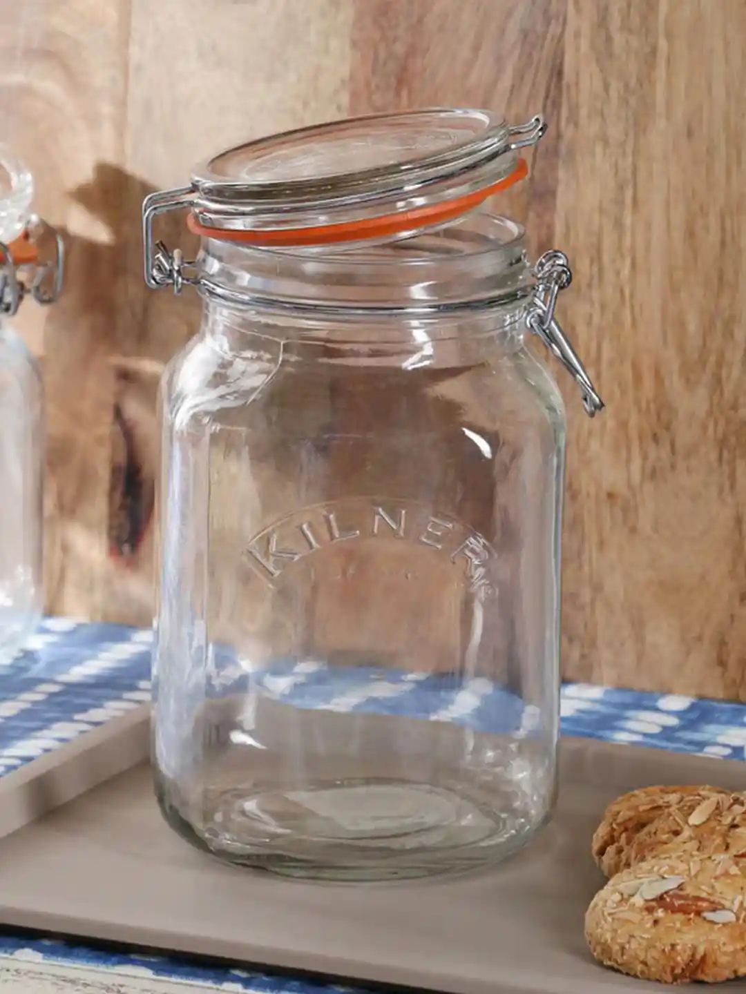 Kilner Clip Top Transparent Glass Dishwasher Safe Wire Clamp Jar-2L
