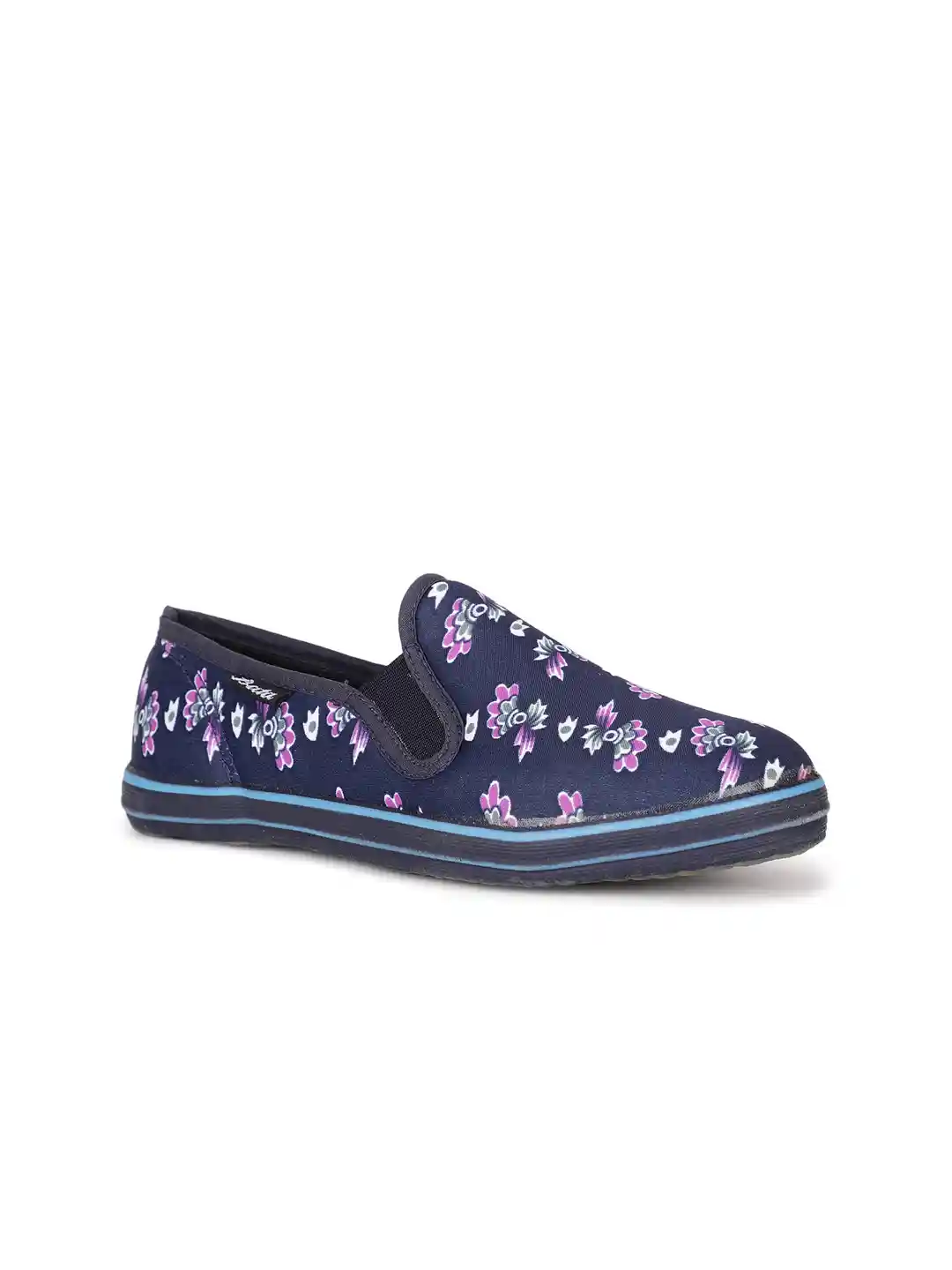 Buy Bata Women Blue Printed Slip-On Sneakers Casual Shoes for