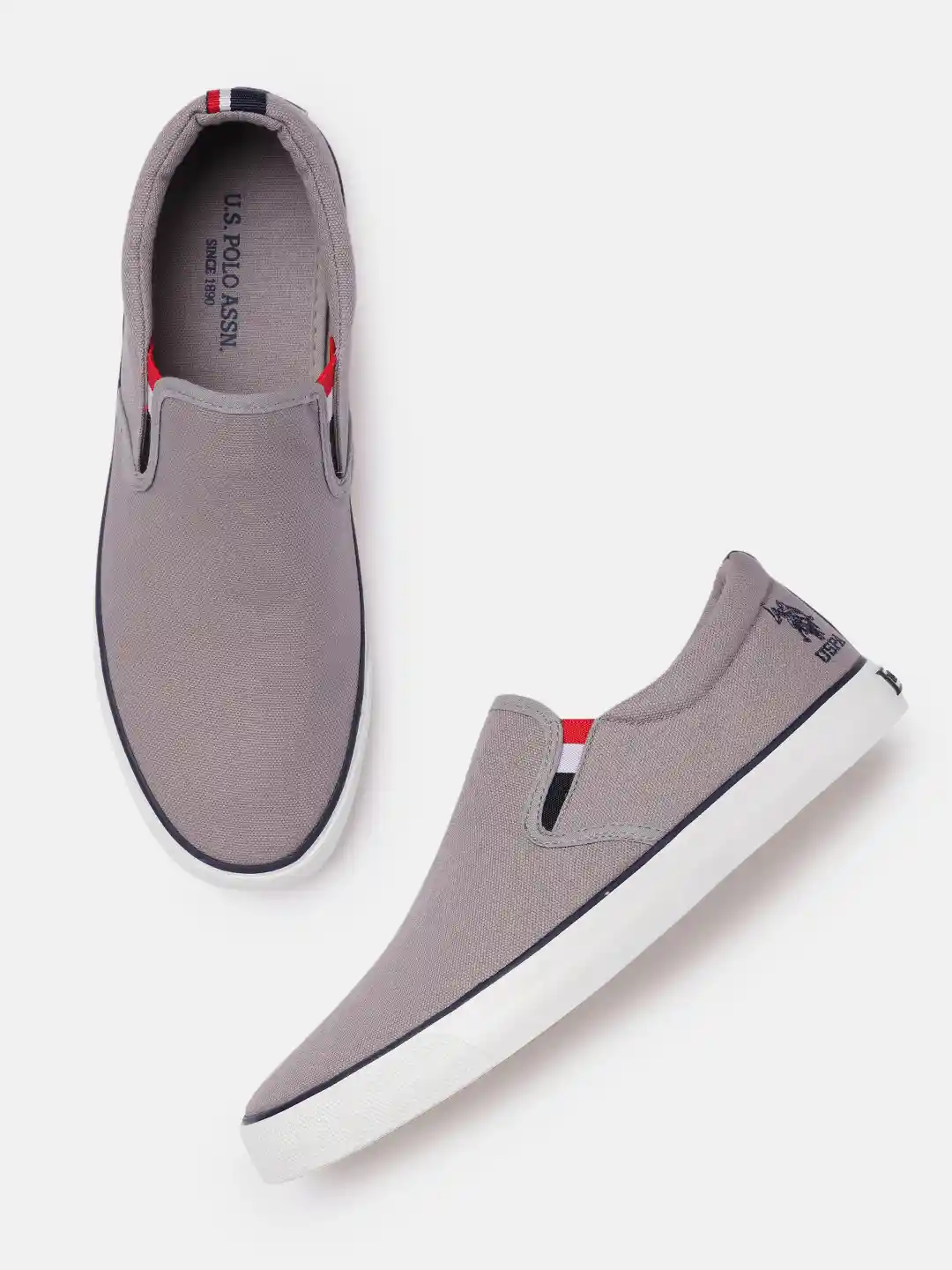 Buy Polo Men Grey FITZ Slip-On Sneakers Casual