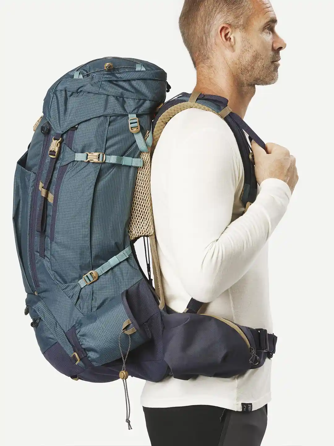 Buy Decathlon Unisex Mt500 50L 10L Expandable Ripstop Fabric