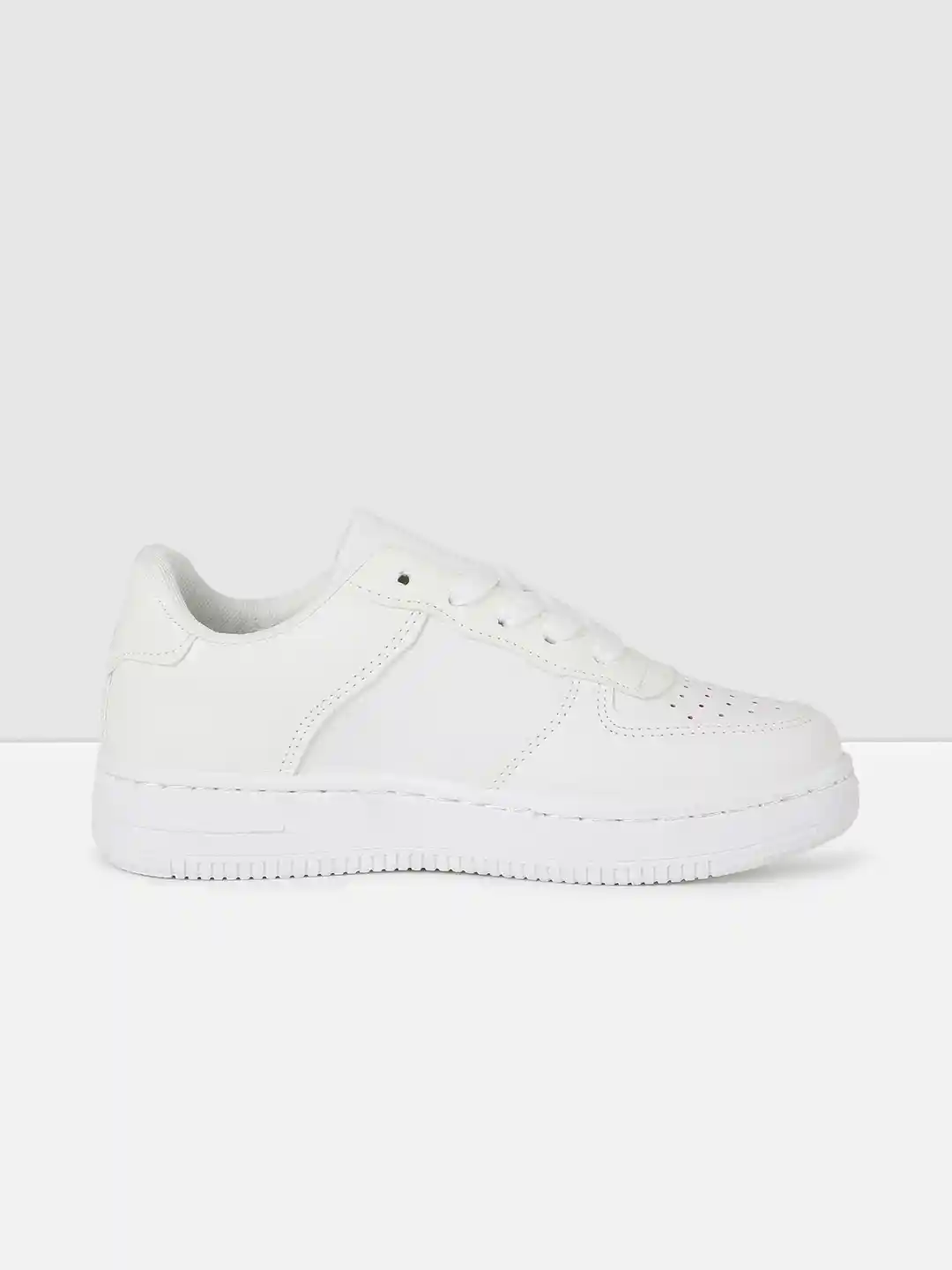 Buy max Boys White Perforated Under Sunlight Colour Changing Lace - Main Image