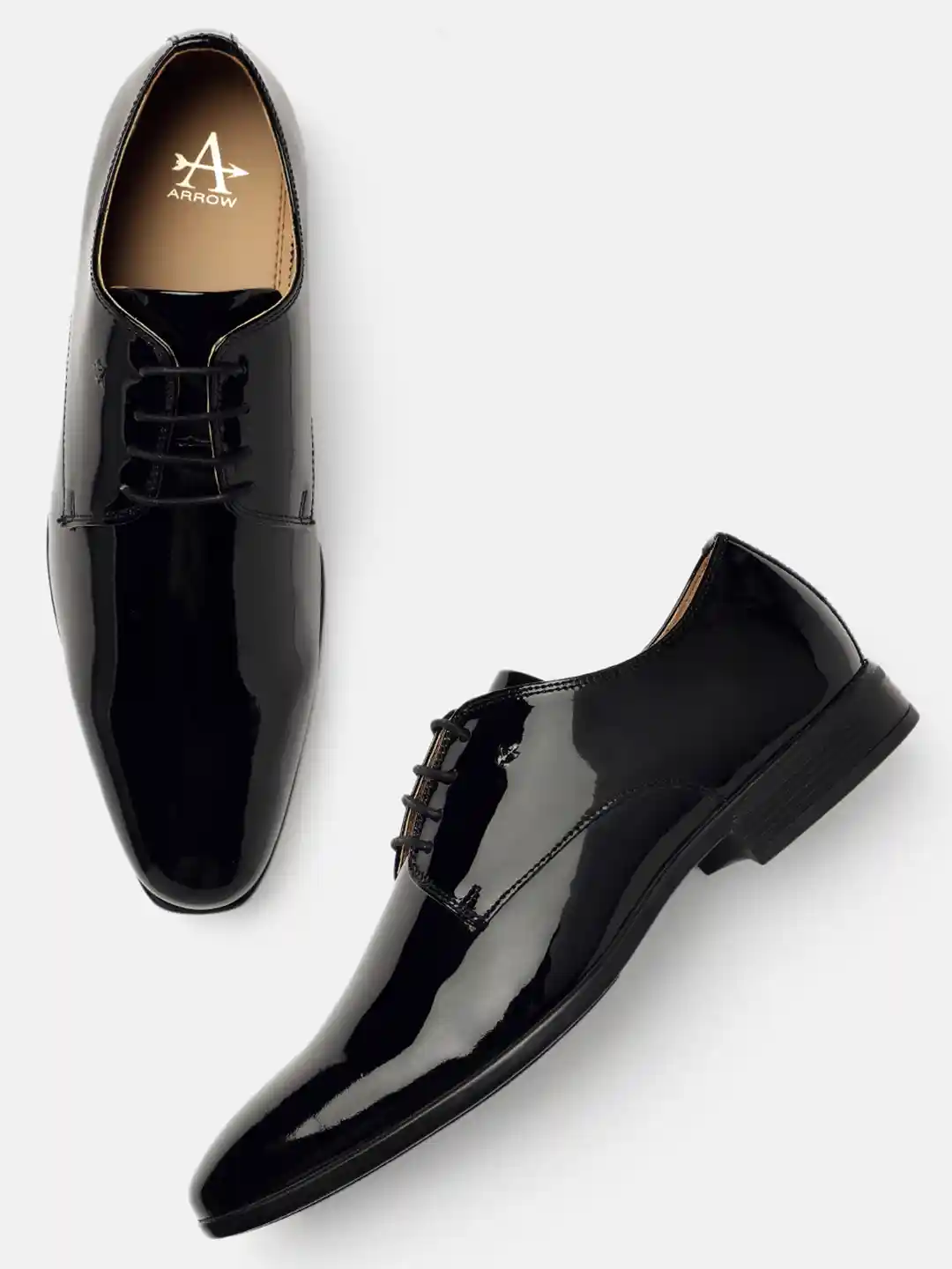 Buy Arrow Men Black Solid BLANCA Formal Leather Derbys