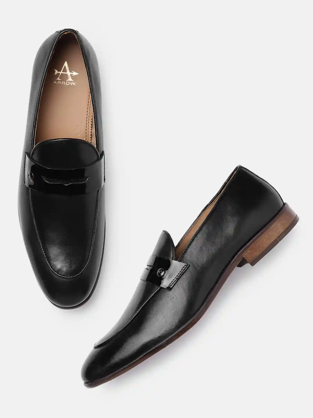 Loafer Fancy Dress Shoes Mens Buy Arrow Men Black Solid Auckland