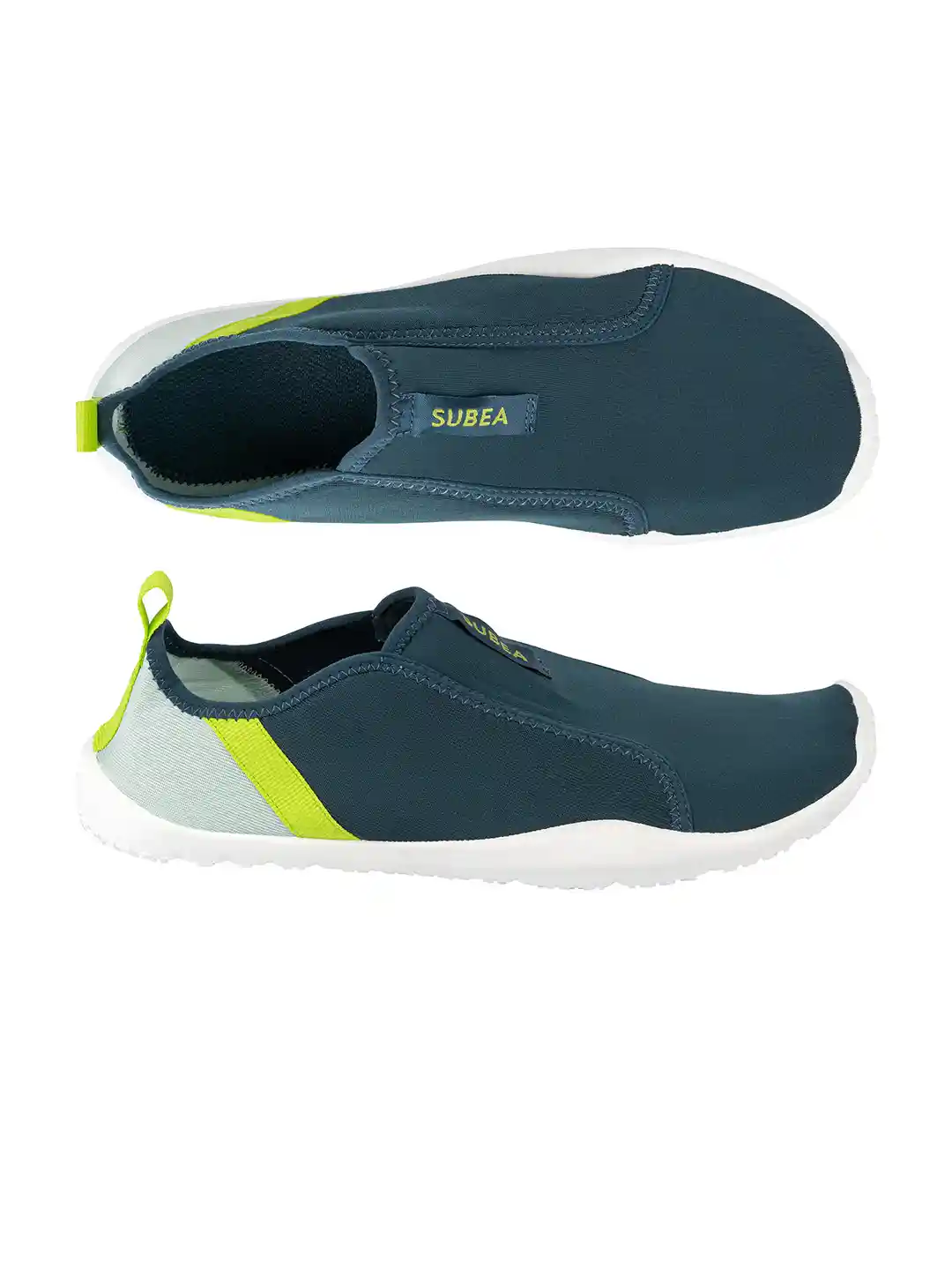 Decathlon SUBEA Unisex Dark Green Breathable Slip-On Aqua Shoes