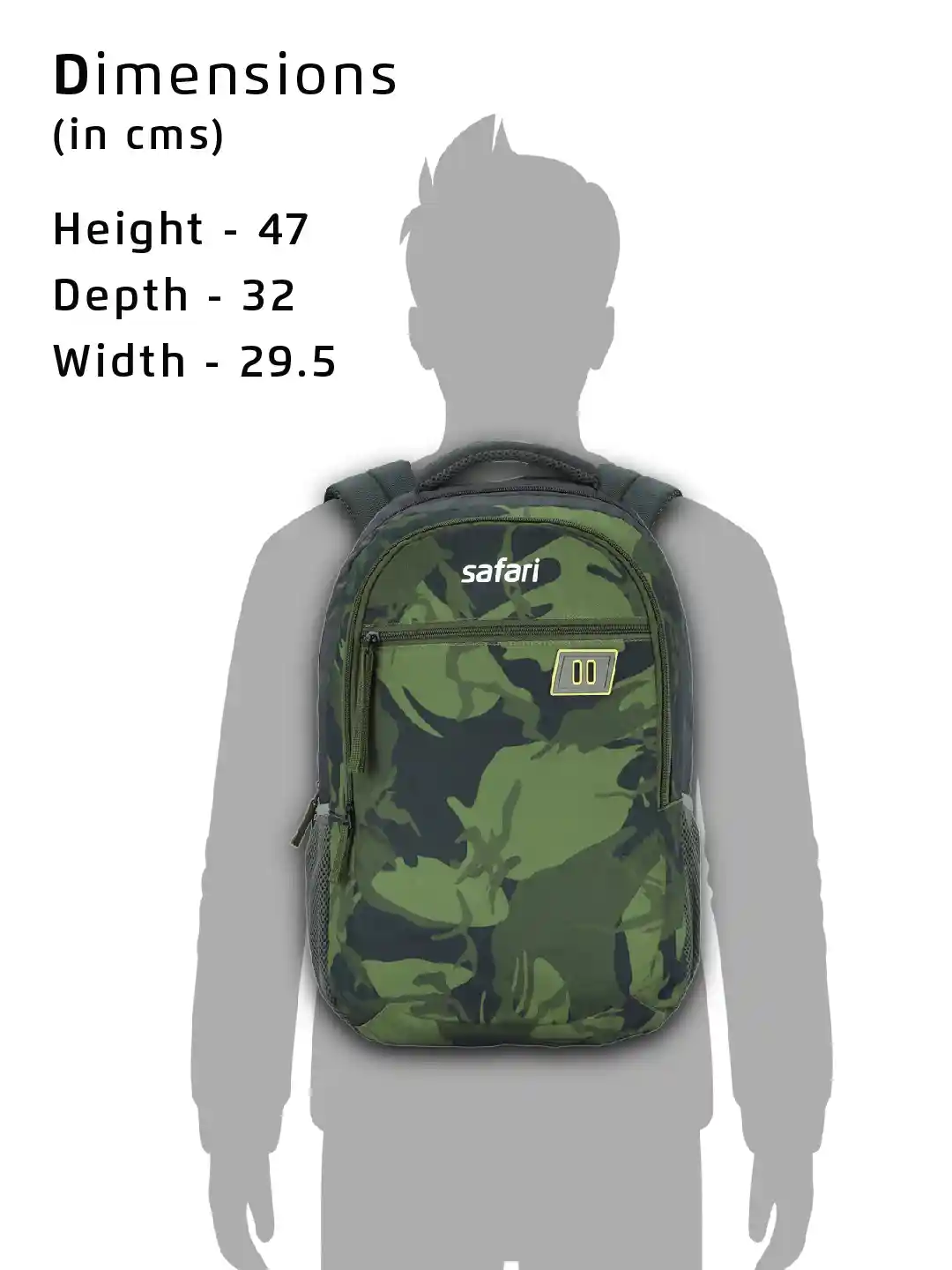 Safari Unisex Green Graphic Backpack