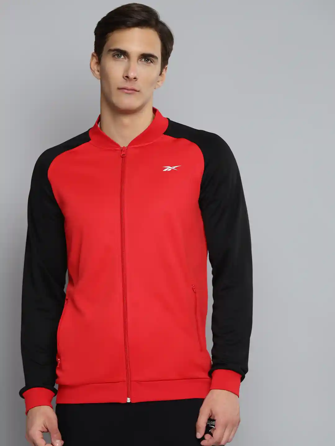 Buy Reebok Men Red Black Training Hustle Sporty Jacket Jackets