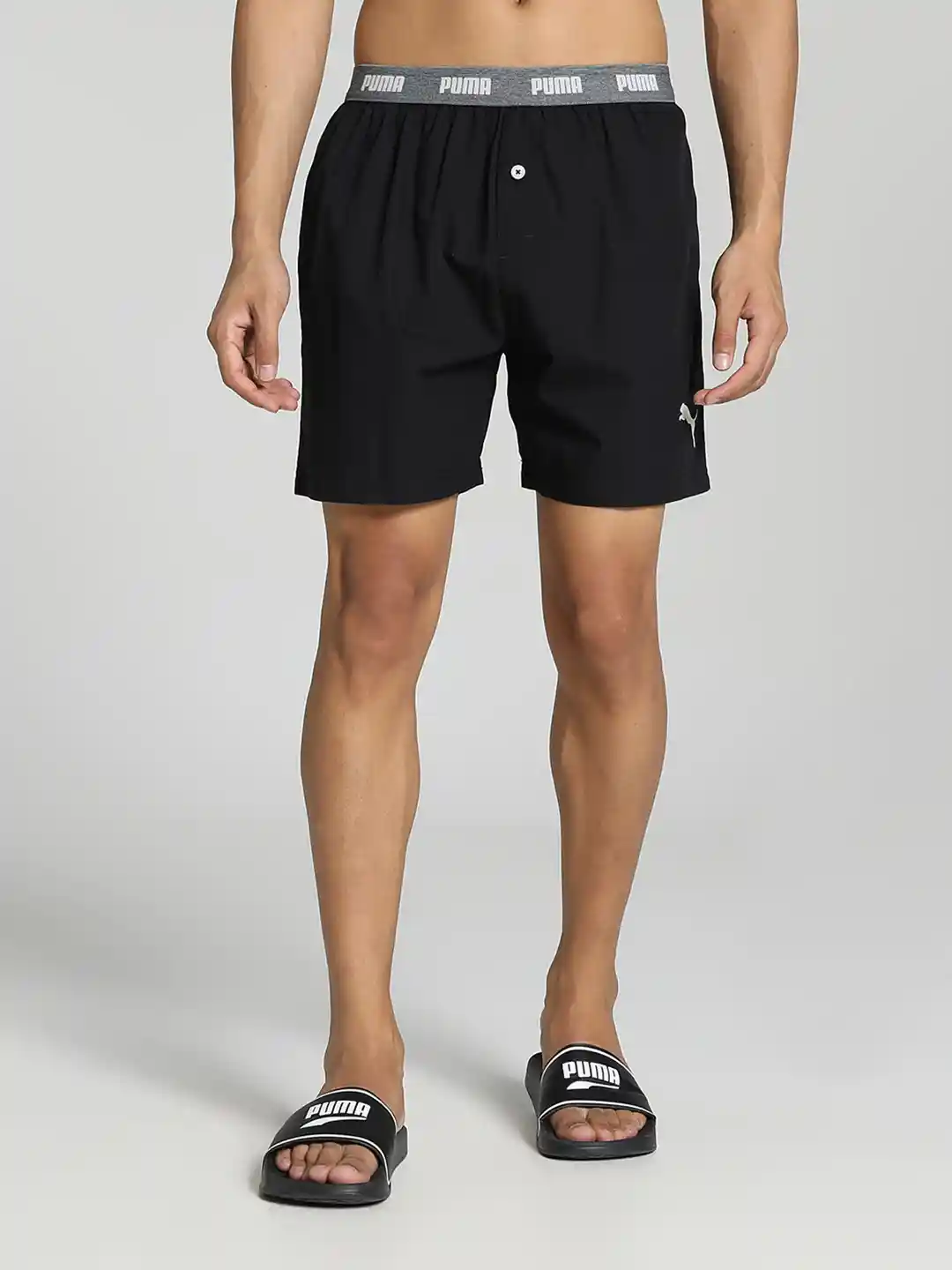 Buy Puma Men Black Solid Basic Woven Boxers Boxers for Men