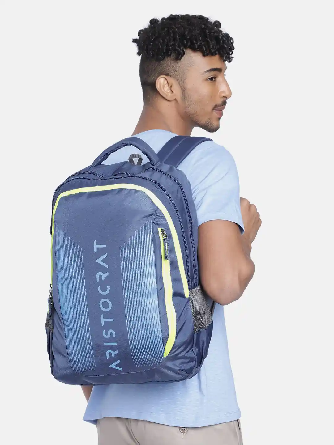 Buy Aristocrat Unisex Blue Brand Logo Backpack Backpacks for