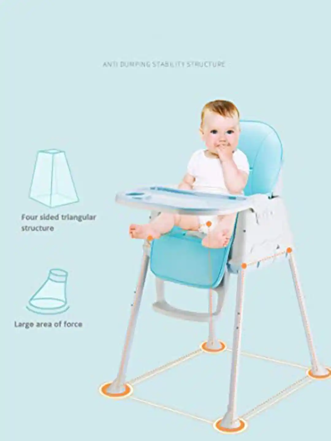 Buy SYGA Blue Baby Feeding Cushion High Chair High Chairs for