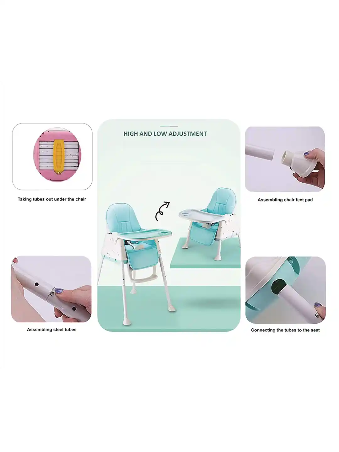 Buy SYGA Pink White Baby Feeding Cushion High Chair High