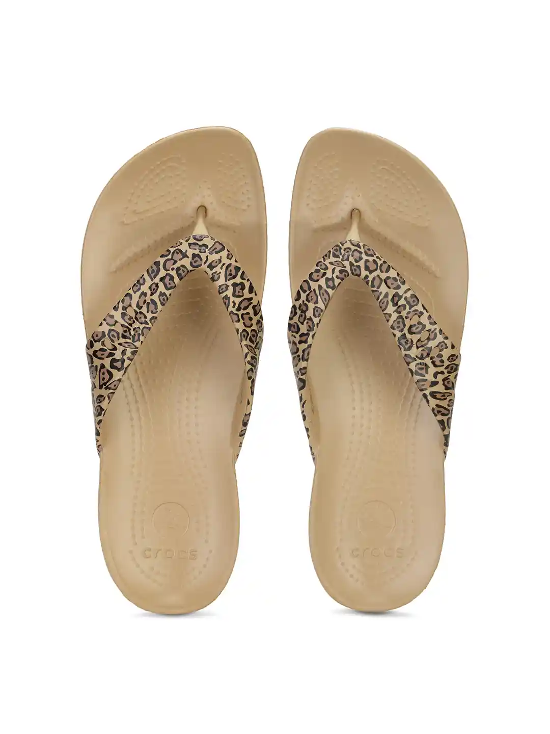 Crocs Animal Print Flip Flops Crocs Kadee Women Brown Animal Print