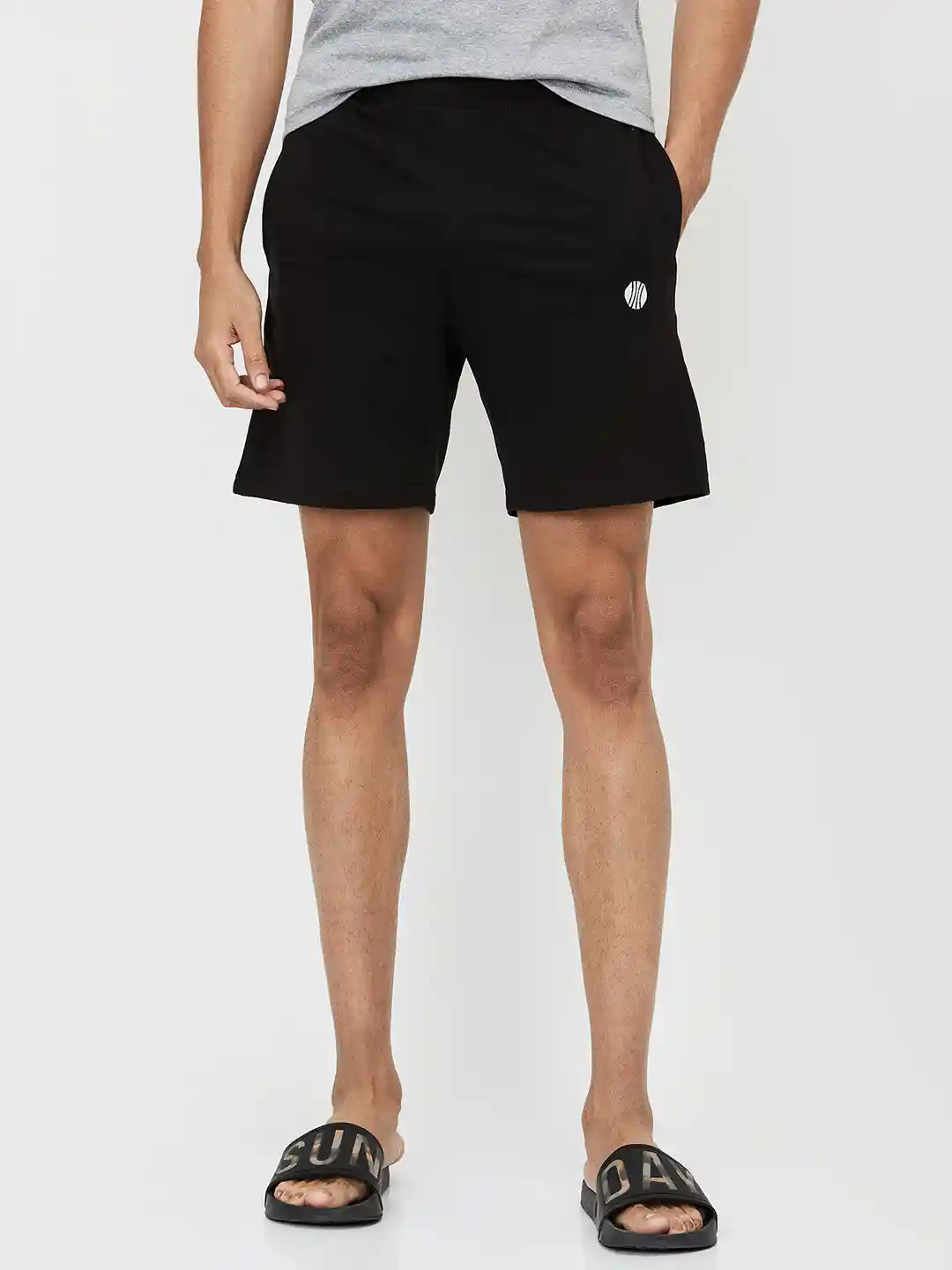 Buy max Men Black Solid Lounge Shorts Lounge Shorts for Men