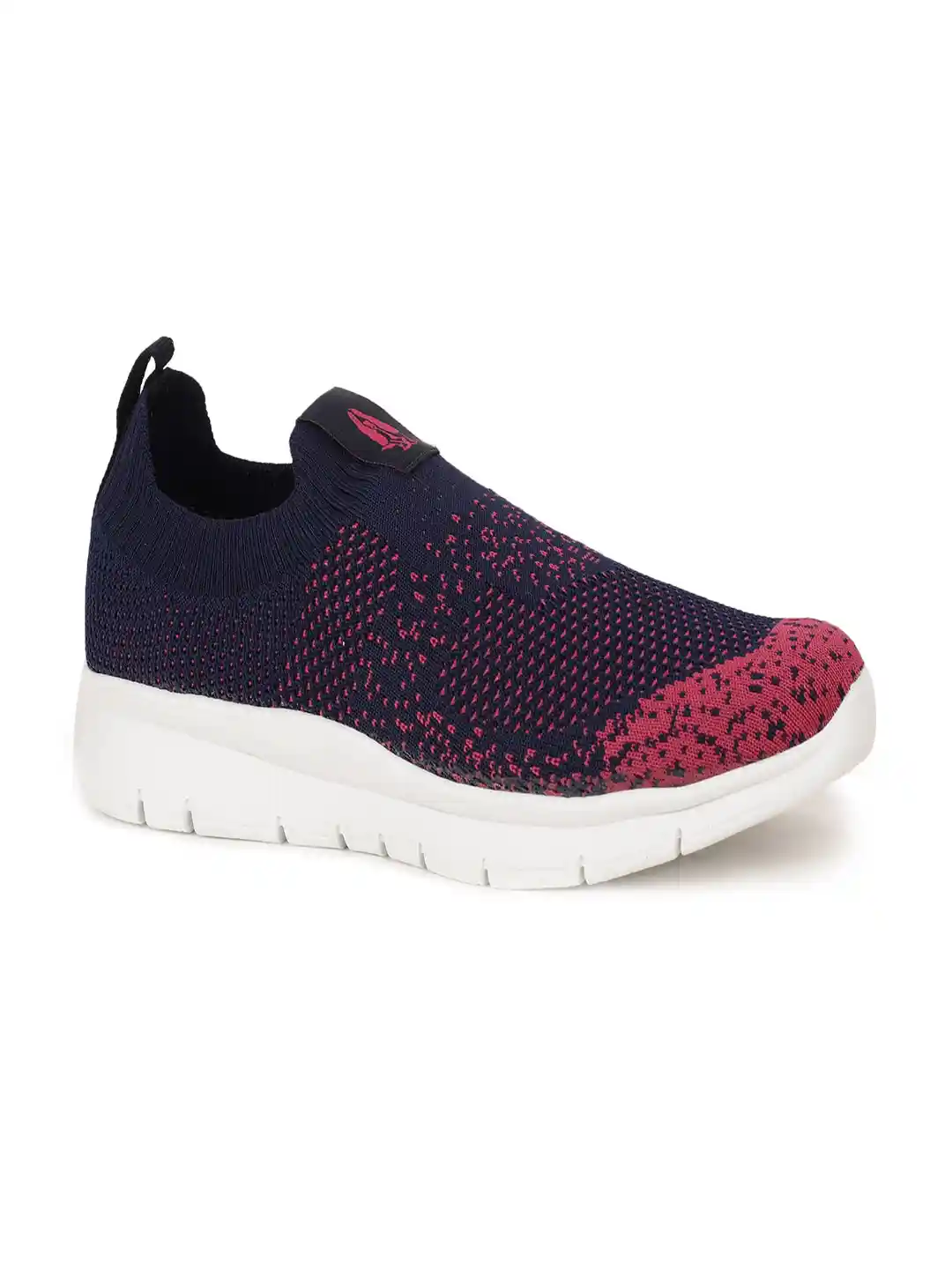 Buy Hush Puppies Women Navy Blue Woven Design Slip-On Sneakers