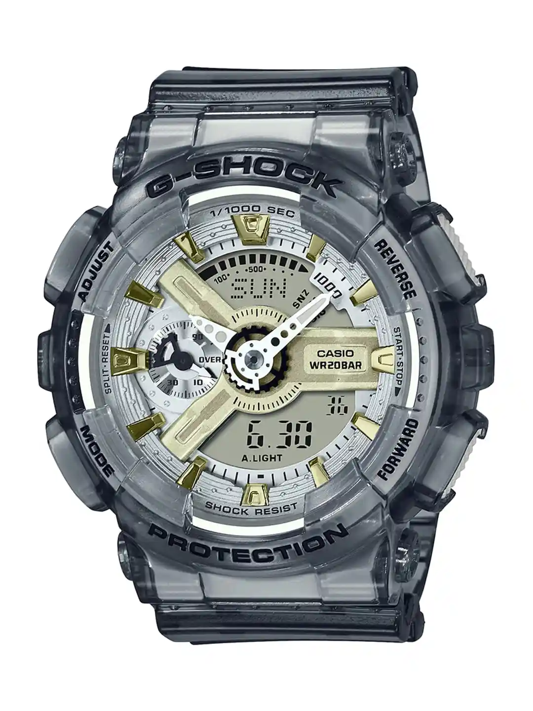 CASIO Women G-Shock GMA-S110GS-8ADR Gray Ana-Digi Dial Grey Resin Strap  Watch G1224