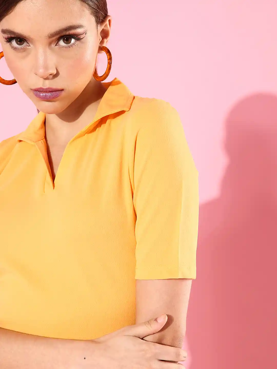 Buy HERE&NOW Women Yellow Sheath Midi Dress Dresses for Women