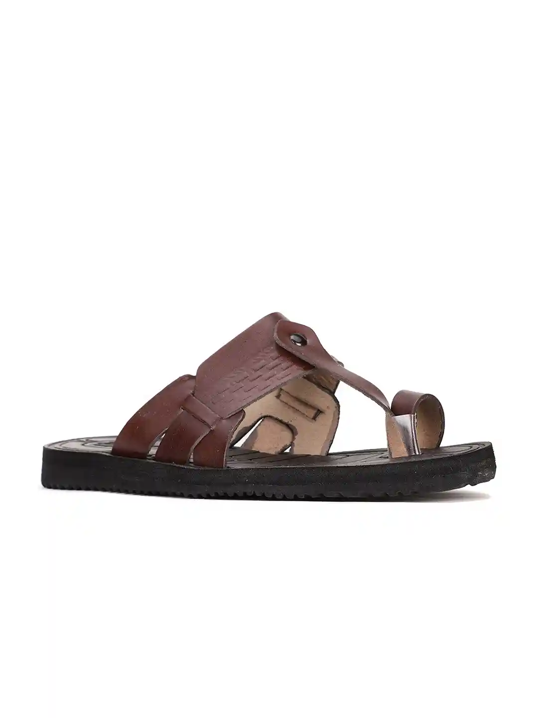 Buy Bata Men Maroon Leather Comfort Sandals Sandals for Men