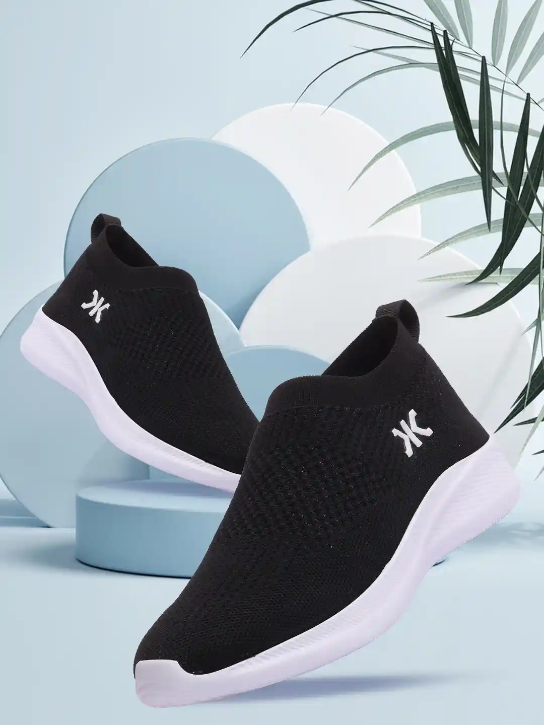 Casual Shoes Men Black Slip On Sneakers Black Breathable Canvas