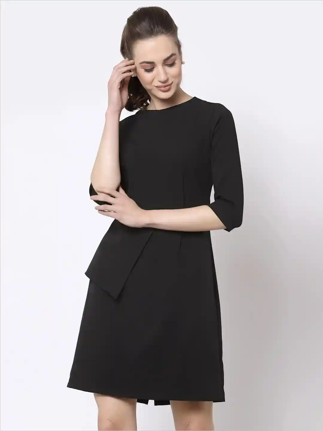 Buy OFFICE YOU Black A-Line Dress Dresses for Women 18002580