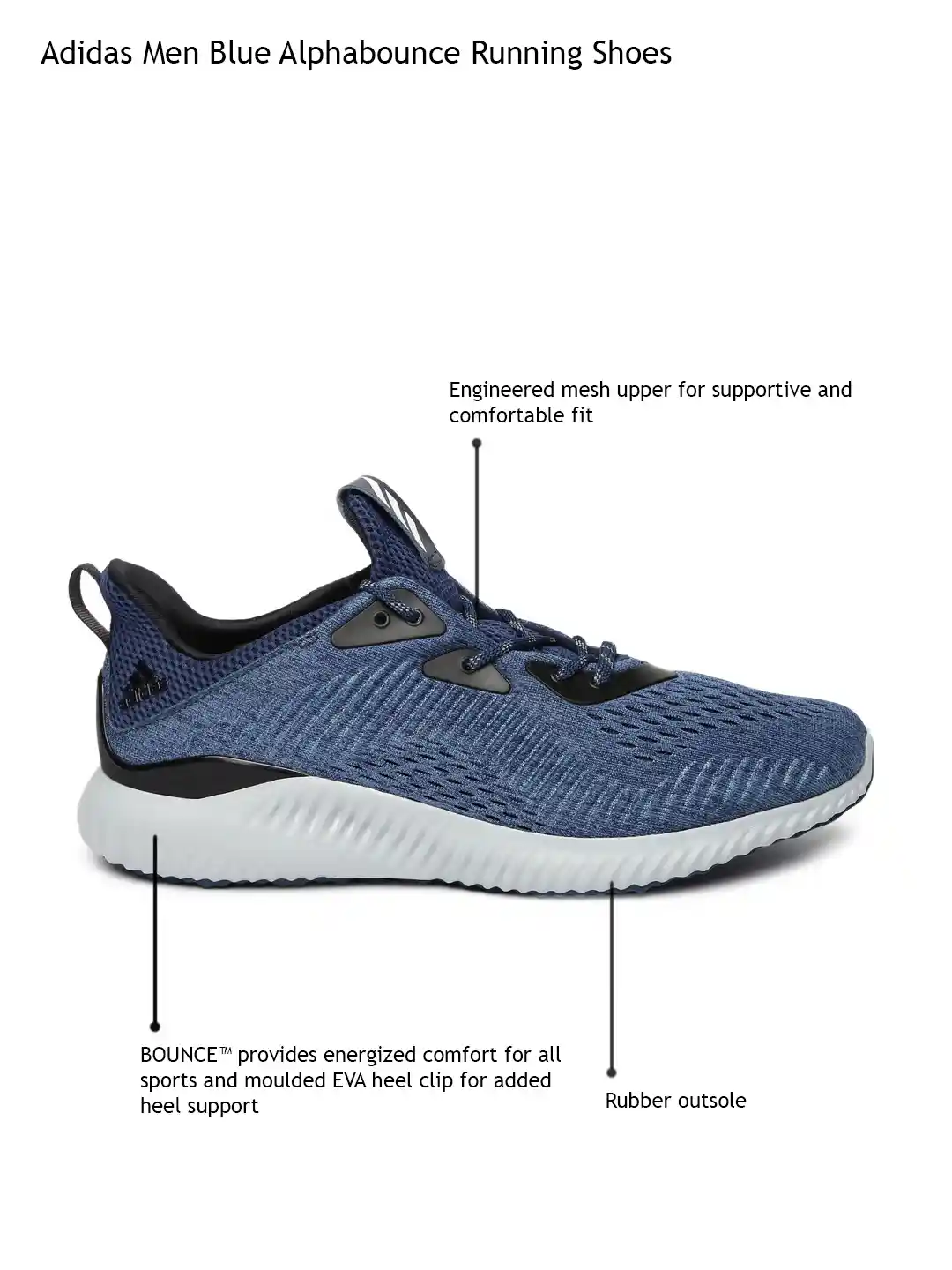 Buy ADIDAS Men Blue Alphabounce Running Shoes Sports Shoes for