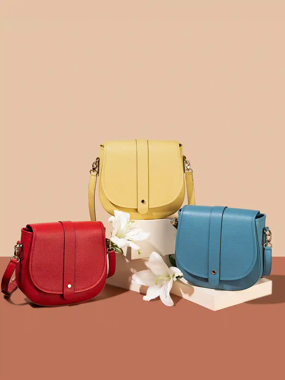 Buy MAI SOLI Women Cherry-Red Textured Genuine Leather Madonna