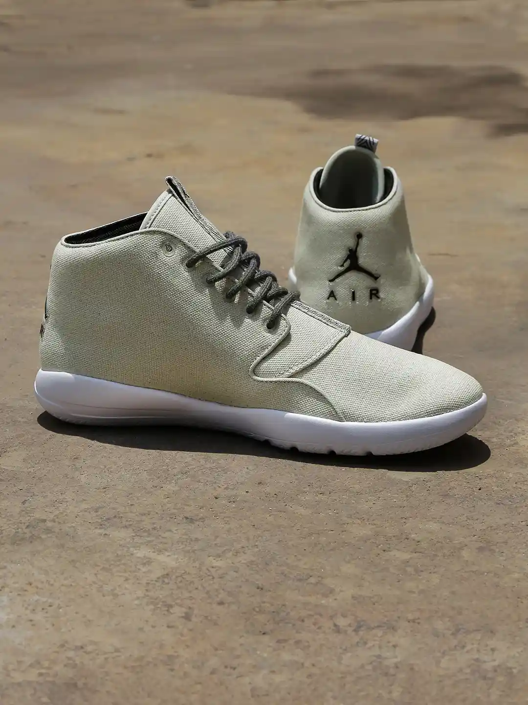 Buy Nike Men Beige Jordan Eclipse Chukka Solid High-Top Sneakers