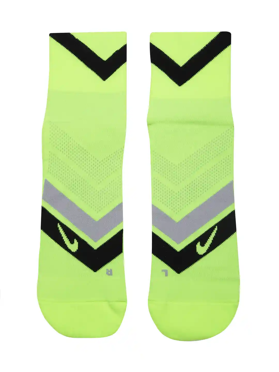 Buy Nike Neon Green Dri-FIT Cushion Dynamic Patterned Ankle-Length