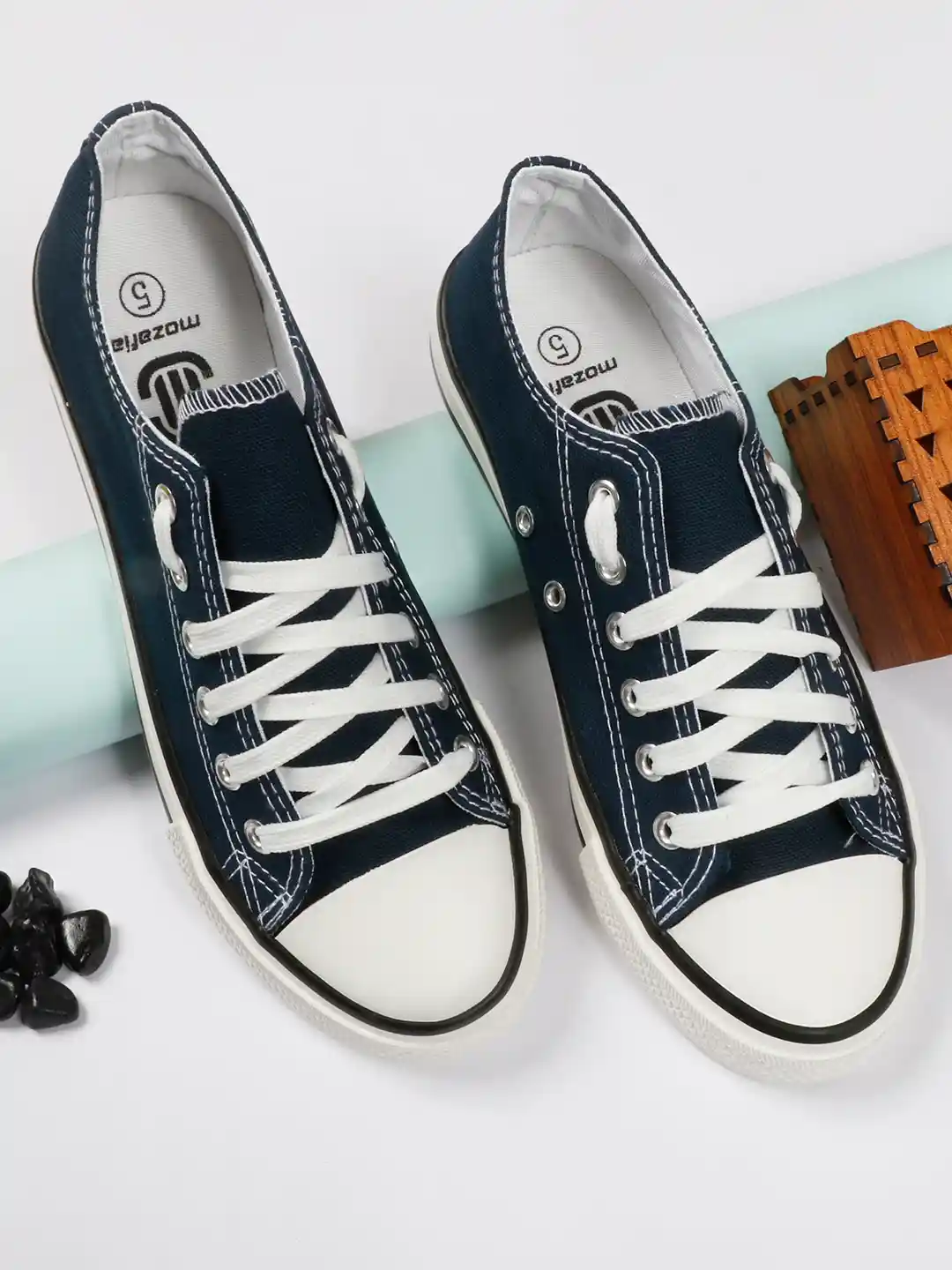 Buy MOZAFIA Women Canvas Lace-up Casual Low Top Canvas Sneakers