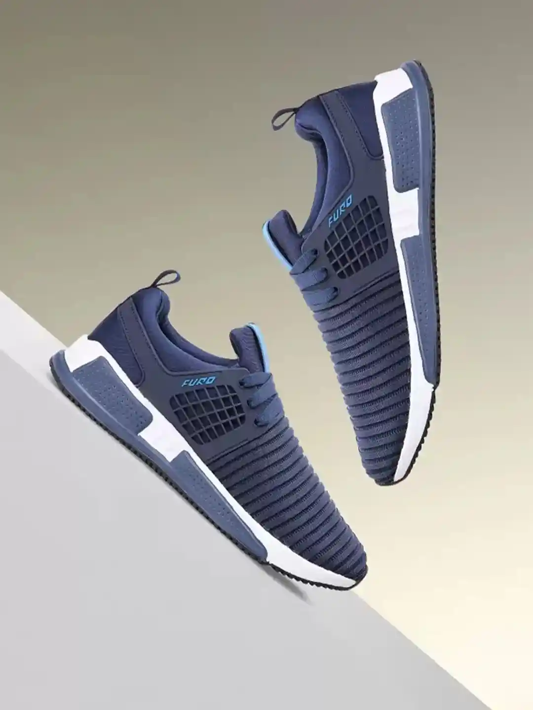 Buy FURO by Red Chief Men Navy Blue Mesh Lace Up Regular Running