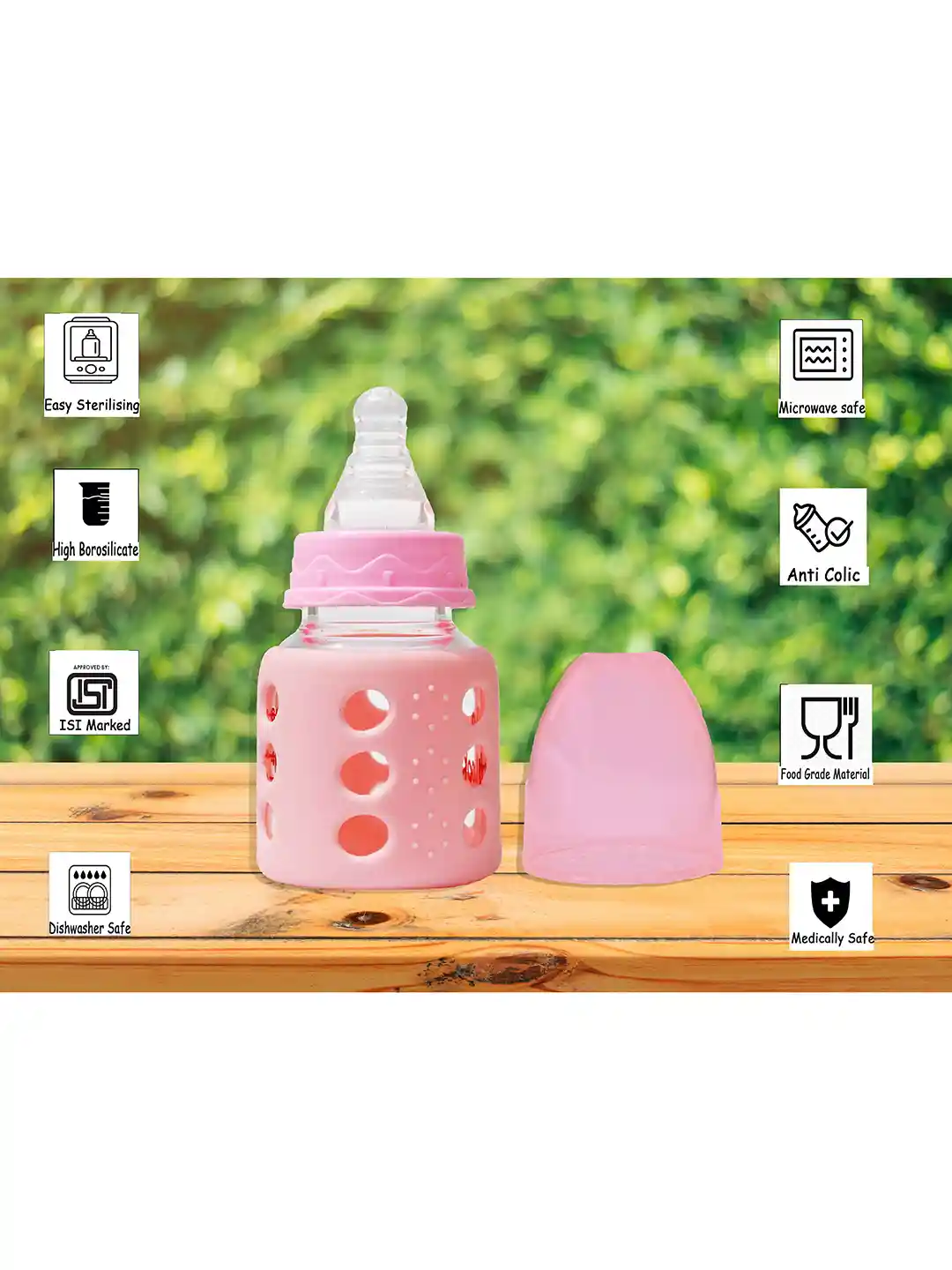 Buy The Little Lookers Pack of Pink Borosilicate Glass Feeding