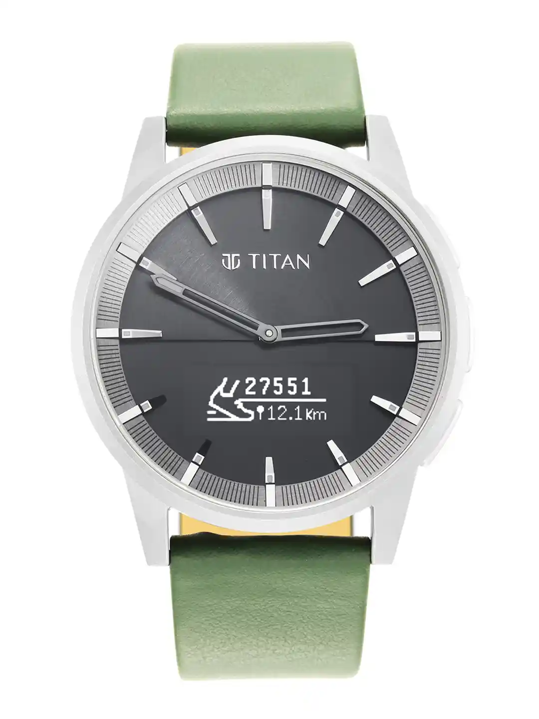Buy Titan Men Black Titanium Dial Green Straps Analogue Watch