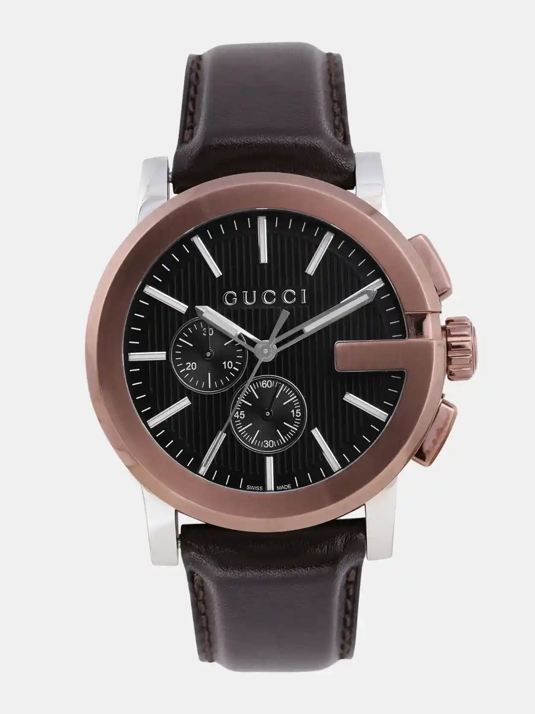 Buy Gucci Men Black Chronograph Analogue Watch YA101202 Watches - Main Image