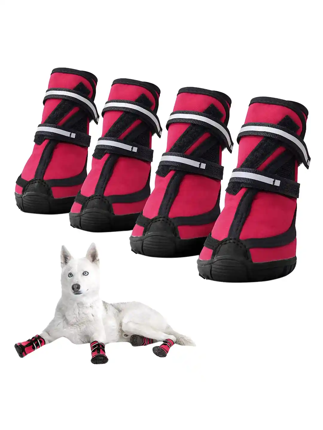 Buy PAWCHIE Red Solid Rubber Dog Shoes Pet Shoes for Unisex