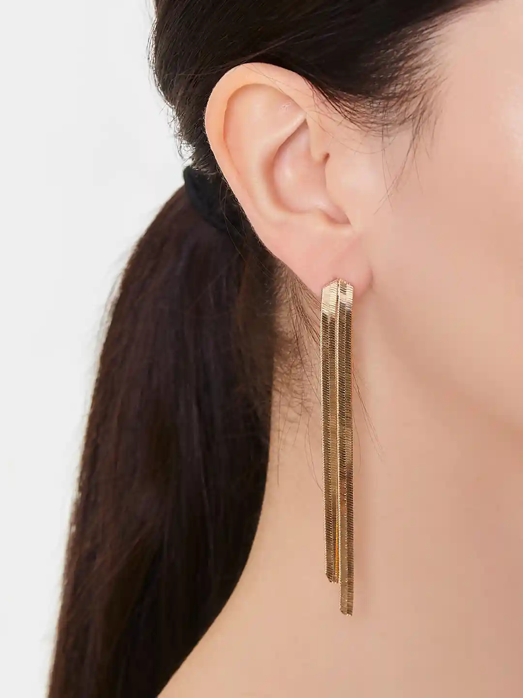 Buy FOREVER 21 Gold-Toned Contemporary Drop Earrings Earrings