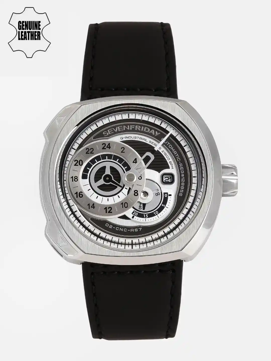 Buy SEVENFRIDAY Men Black Hand Made Automatic Watch Q1/01 - Main Image