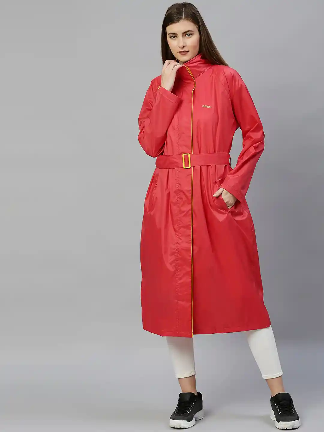 Buy Zeel Women Red Nylon Rain Jacket Rain Jacket for Women