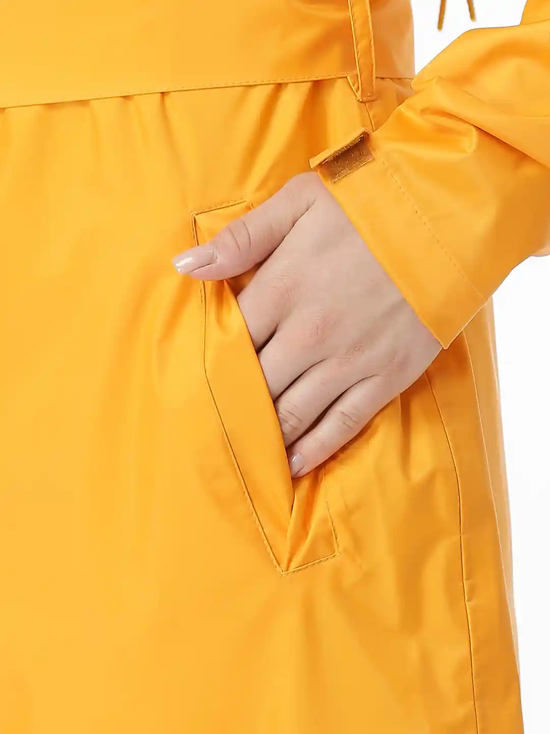 Buy Zeel Women Yellow Solid Nylon Traveller Rain Jacket Rain