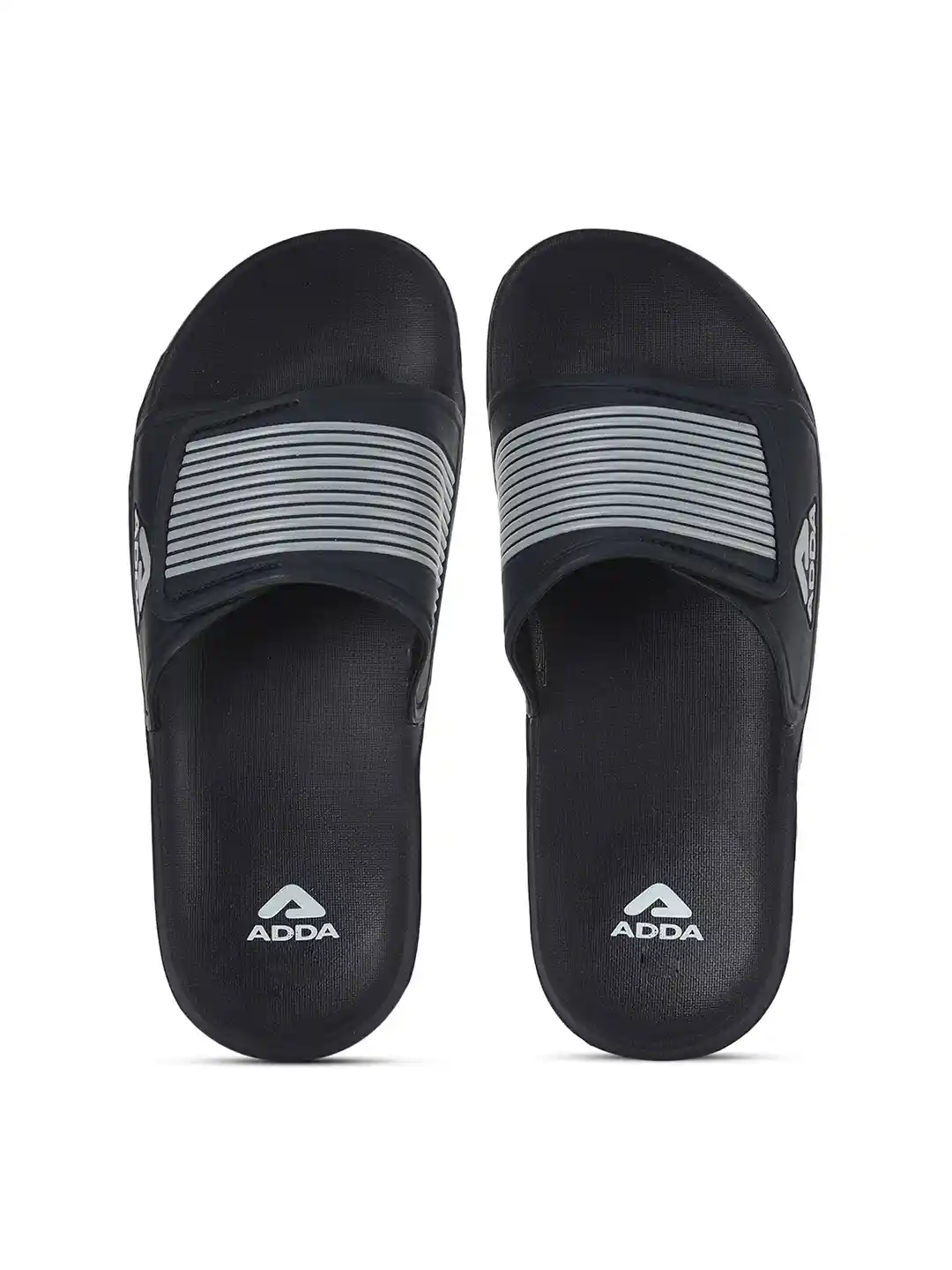 Buy Adda Men Navy Blue White Striped Rubber Sliders Flip Flops