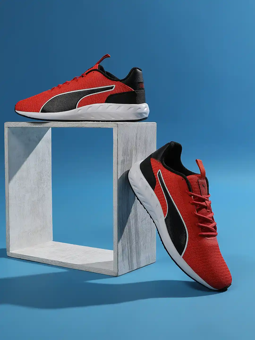 Buy Puma Men Red Black Textile Running Shoes Sports Shoes for