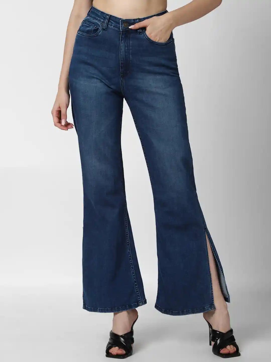 Myntra High Rise Flare Jeans Forever 21 Buy FOREVER 21 Women Navy