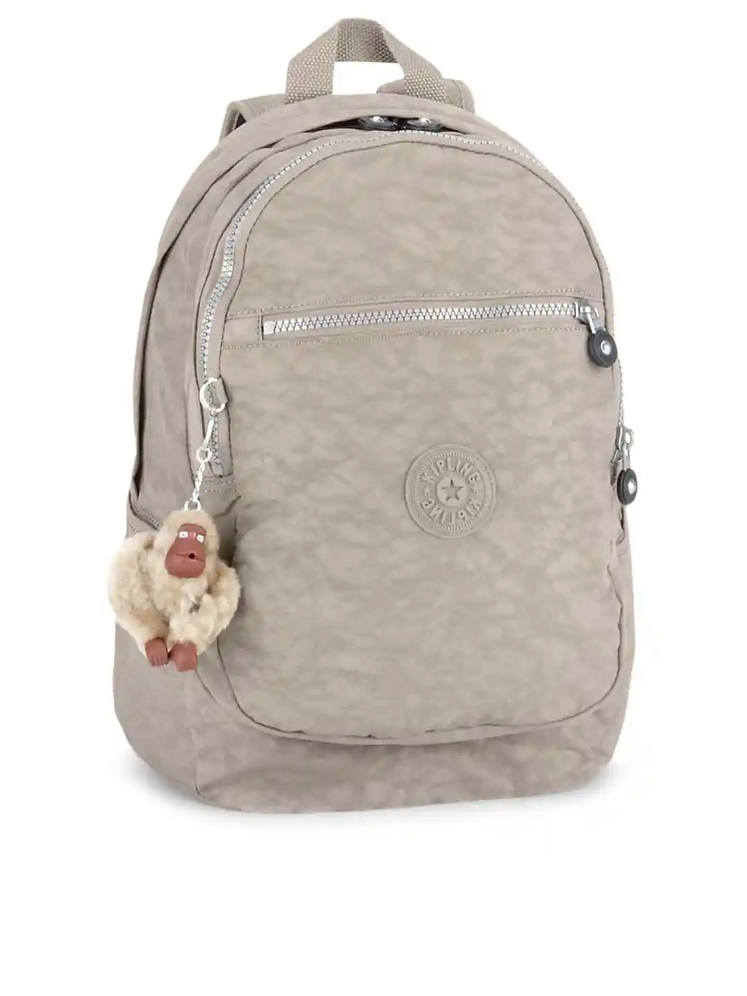 Kipling Unisex Grey Backpack with Washed Effect